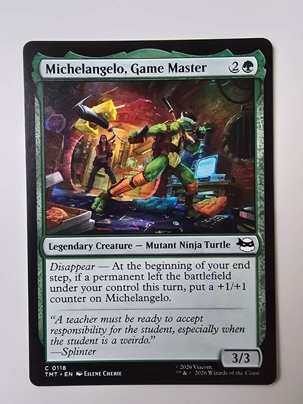 MICHELANGELO, GAME MASTER (TMT) (C 0118) (MTG) (TRADING CARD)