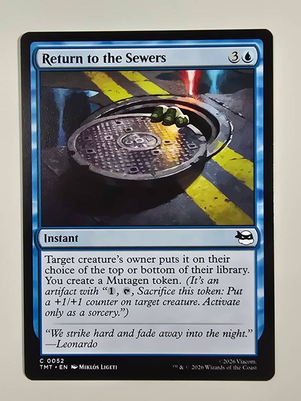 RETURN TO THE SEWERS (TMT) (C 0052) (MTG) (TRADING CARD)