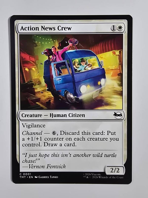 ACTION NEWS CREW (TMT) (C 0001) (MTG) (TRADING CARD)