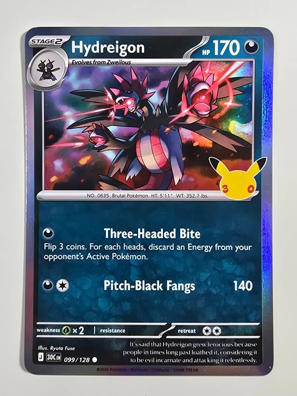 HYDREIGON (30TH CELEBRATION 099/128) (HOLO) (POKÉMON) (TRADING CARD)