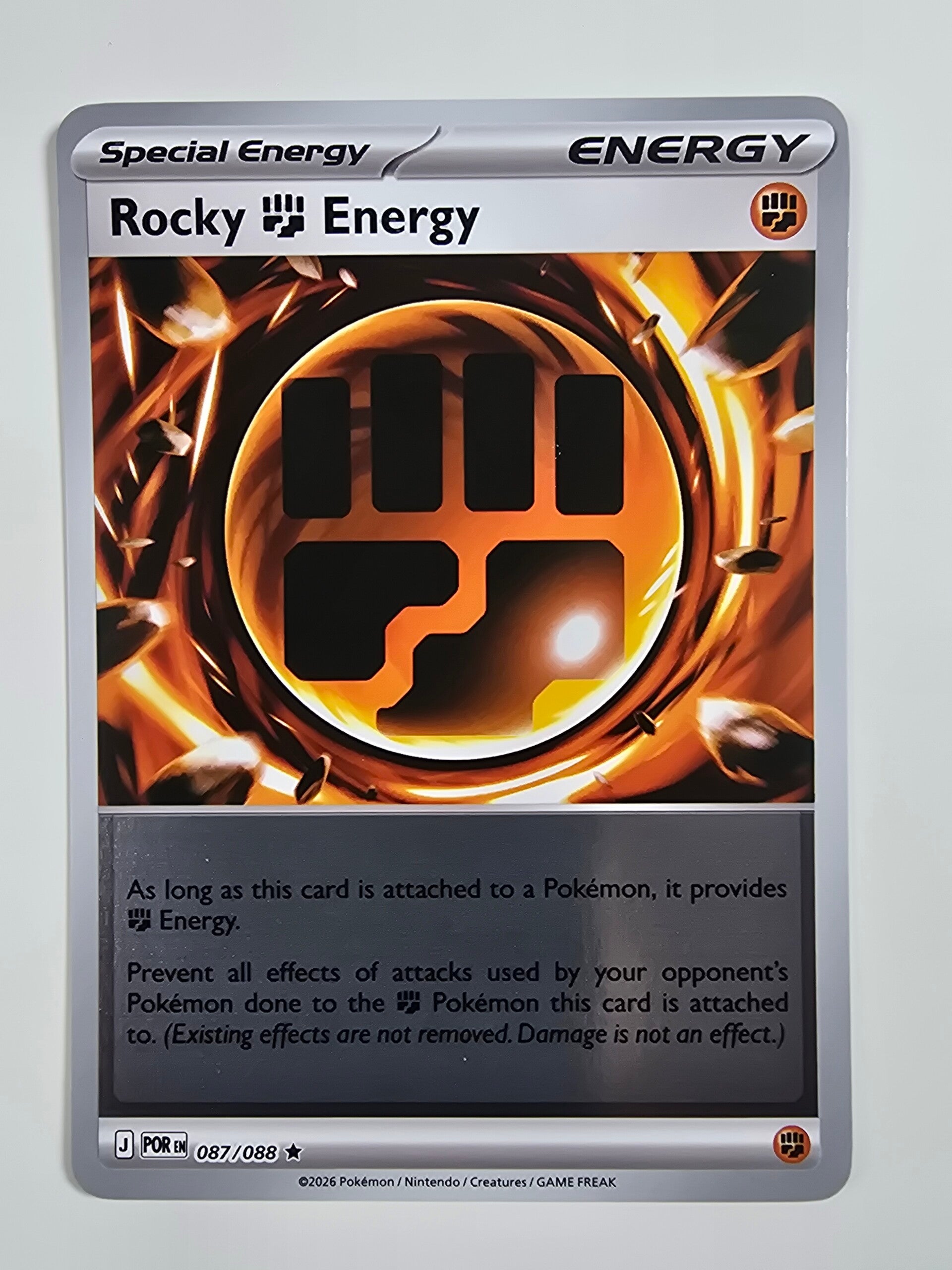 ROCKY FIGHTING ENERGY (PERFECT ORDER 087/088) (REVERSE HOLO) (POKÉMON) (TRADING CARD)