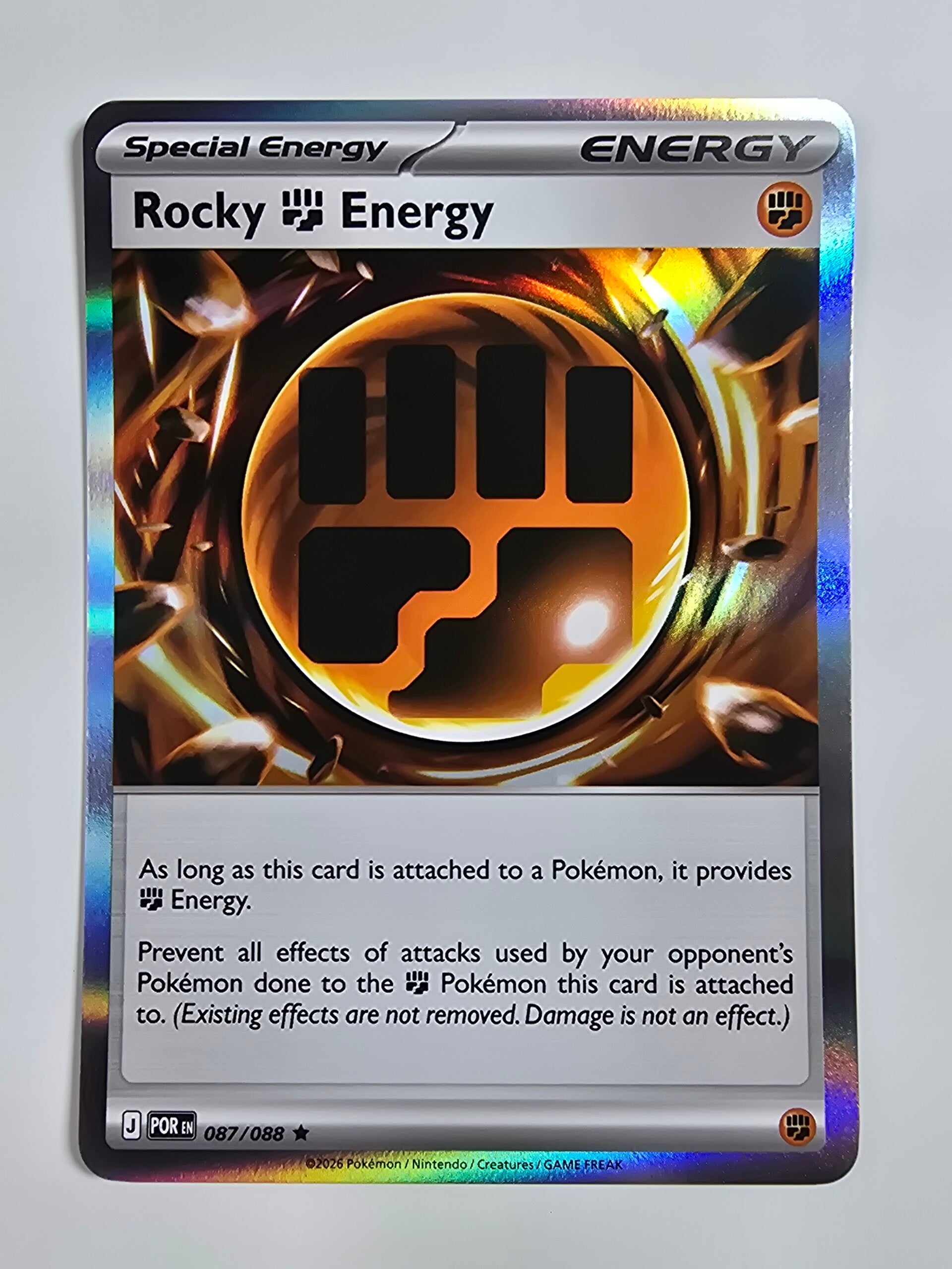 ROCKY FIGHTING ENERGY (PERFECT ORDER 087/088) (HOLO) (POKÉMON) (TRADING CARD)