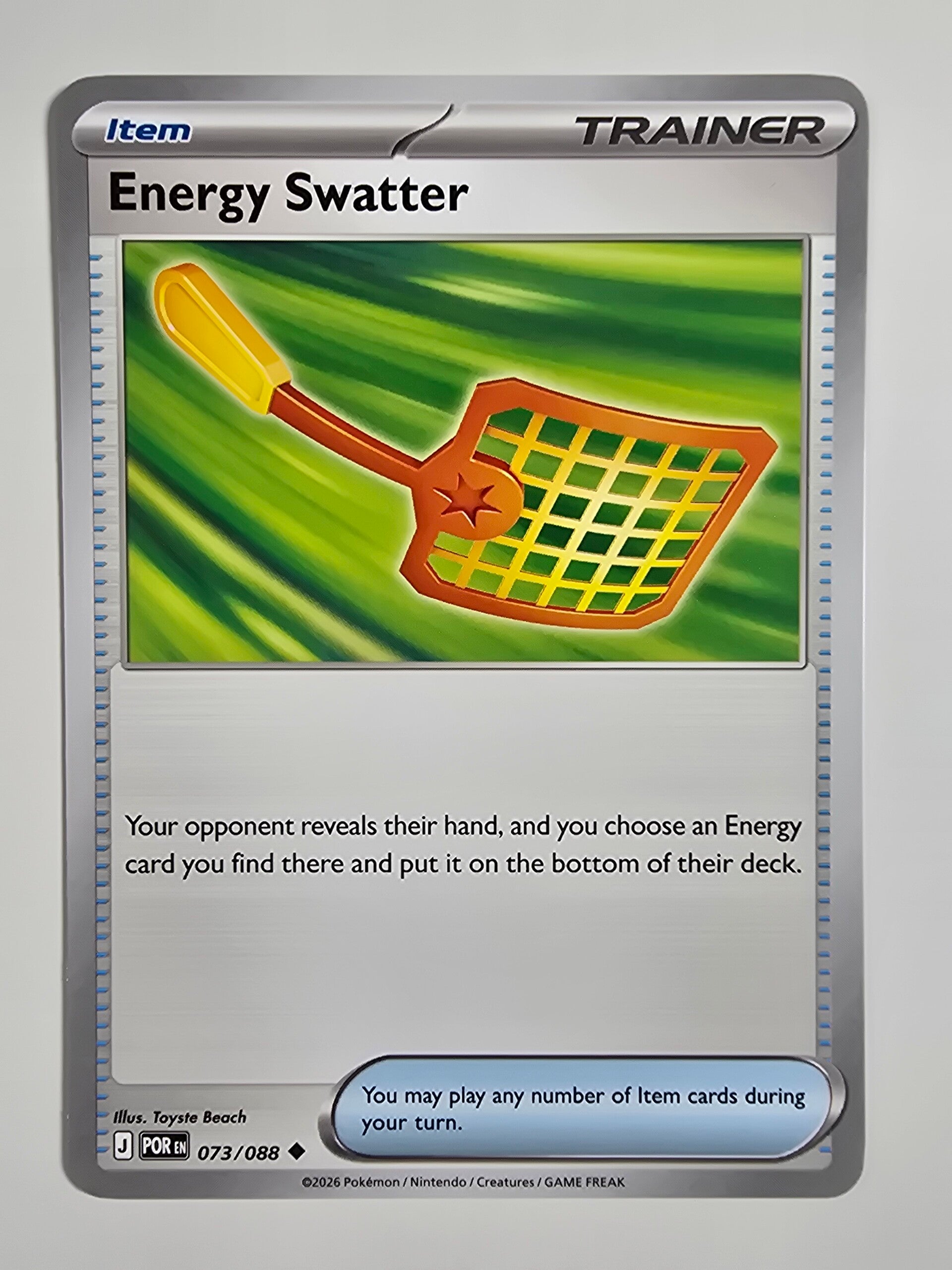ENERGY SWATTER (PERFECT ORDER 073/088) (POKÉMON) (TRADING CARD)