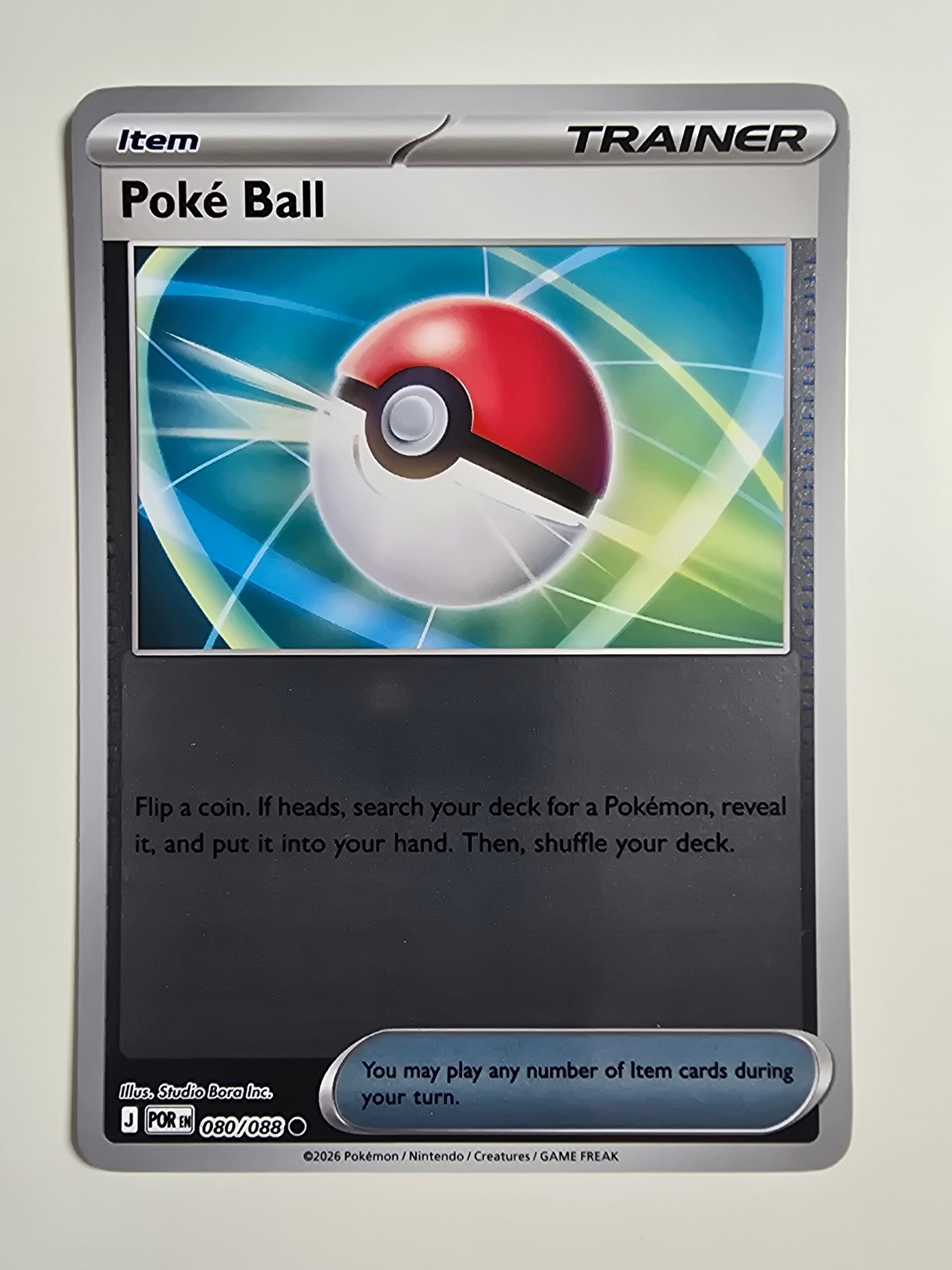 POKÉ BALL (PERFECT ORDER 080/088) (REVERSE HOLO) (POKÉMON) (TRADING CARD)