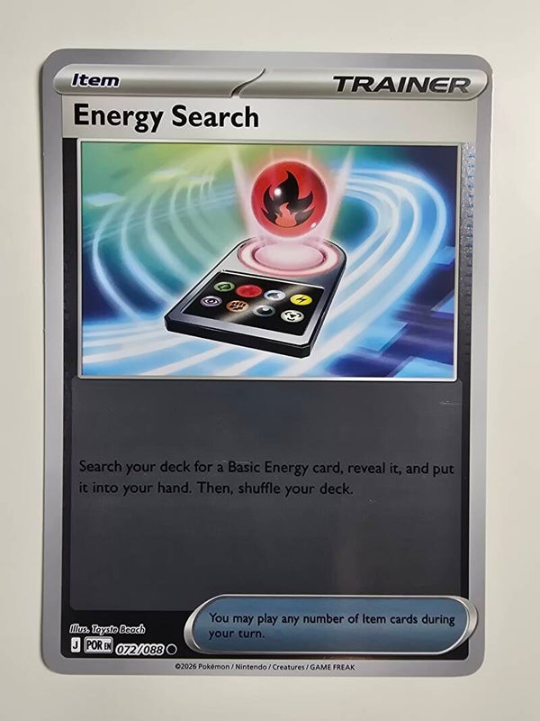 ENERGY SEARCH (PERFECT ORDER 072/088) (REVERSE HOLO) (POKÉMON) (TRADING CARD)