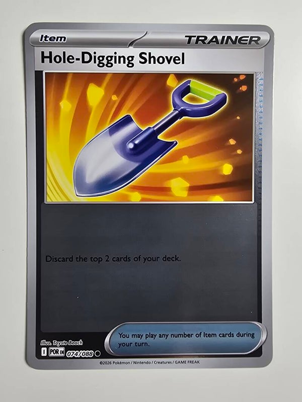 HOLE-DIGGING SHOVEL (PERFECT ORDER 074/088) (REVERSE HOLO) (POKÉMON) (TRADING CARD)