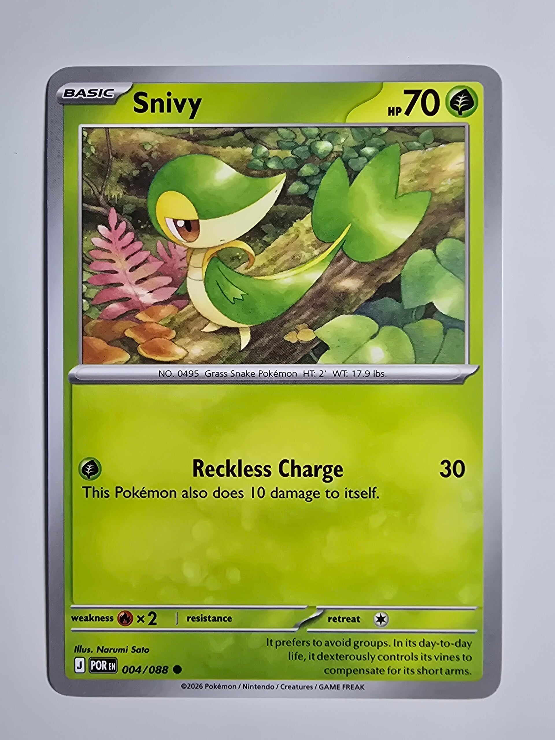 SNIVY (PERFECT ORDER 004/088) (POKÉMON) (TRADING CARD)