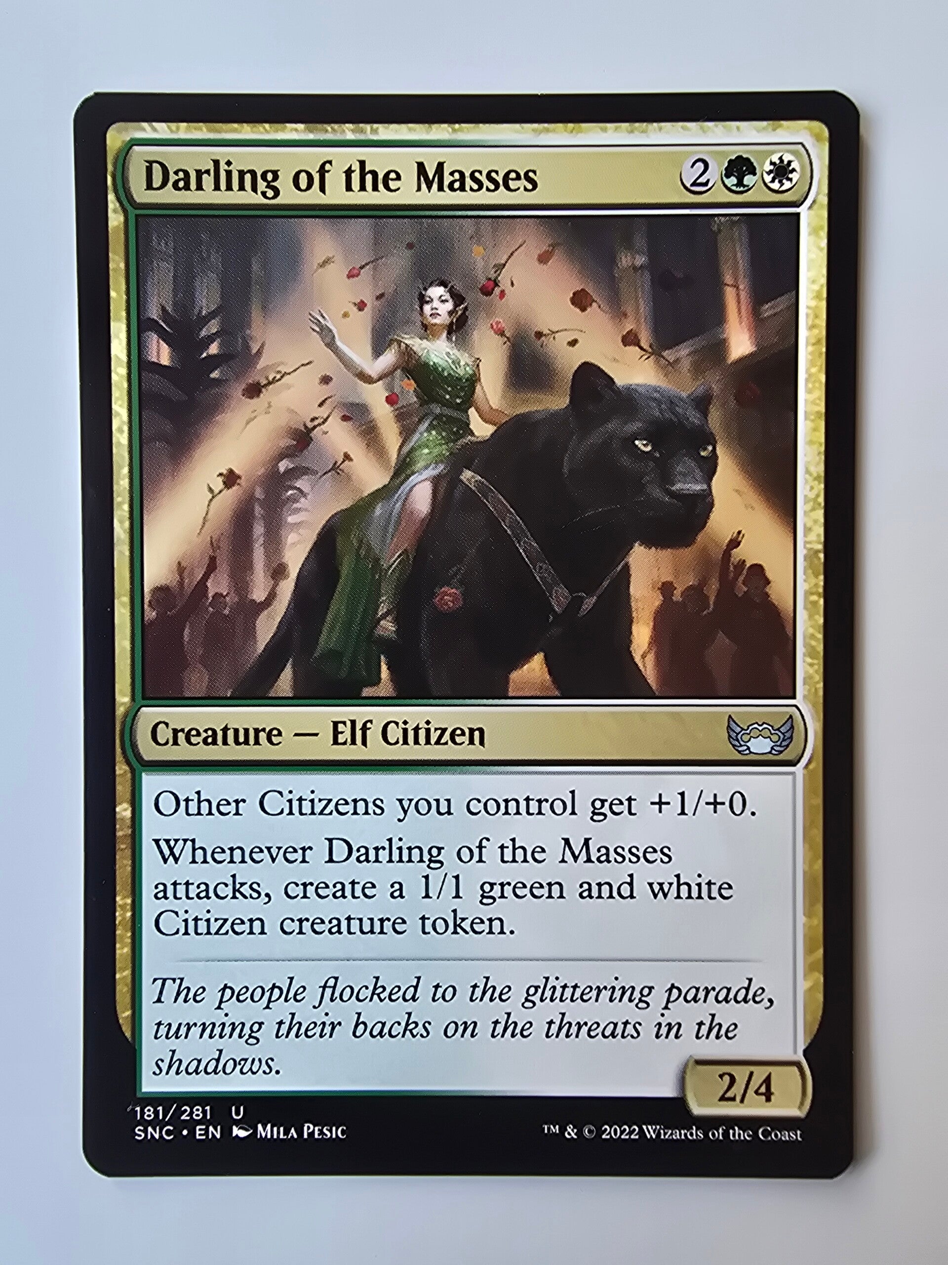 DARLING OF THE MASSES (SNC) (181/281 U) (MTG) (TRADING CARD)