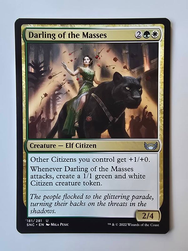 DARLING OF THE MASSES (SNC) (181/281 U) (MTG) (TRADING CARD)