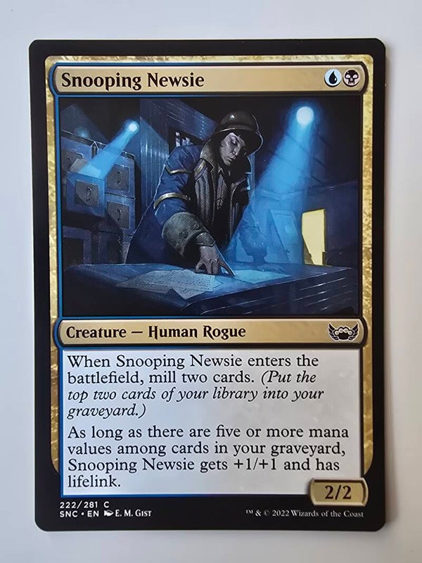 SNOOPING NEWSIE (SNC) (222/281 C) (MTG) (TRADING CARD)