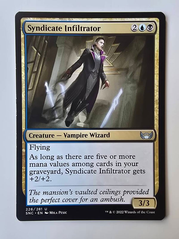 SYNDICATE INFILTRATOR (SNC) (226/281 U) (LIGHTLY PLAYED) (MTG) (TRADING CARD)