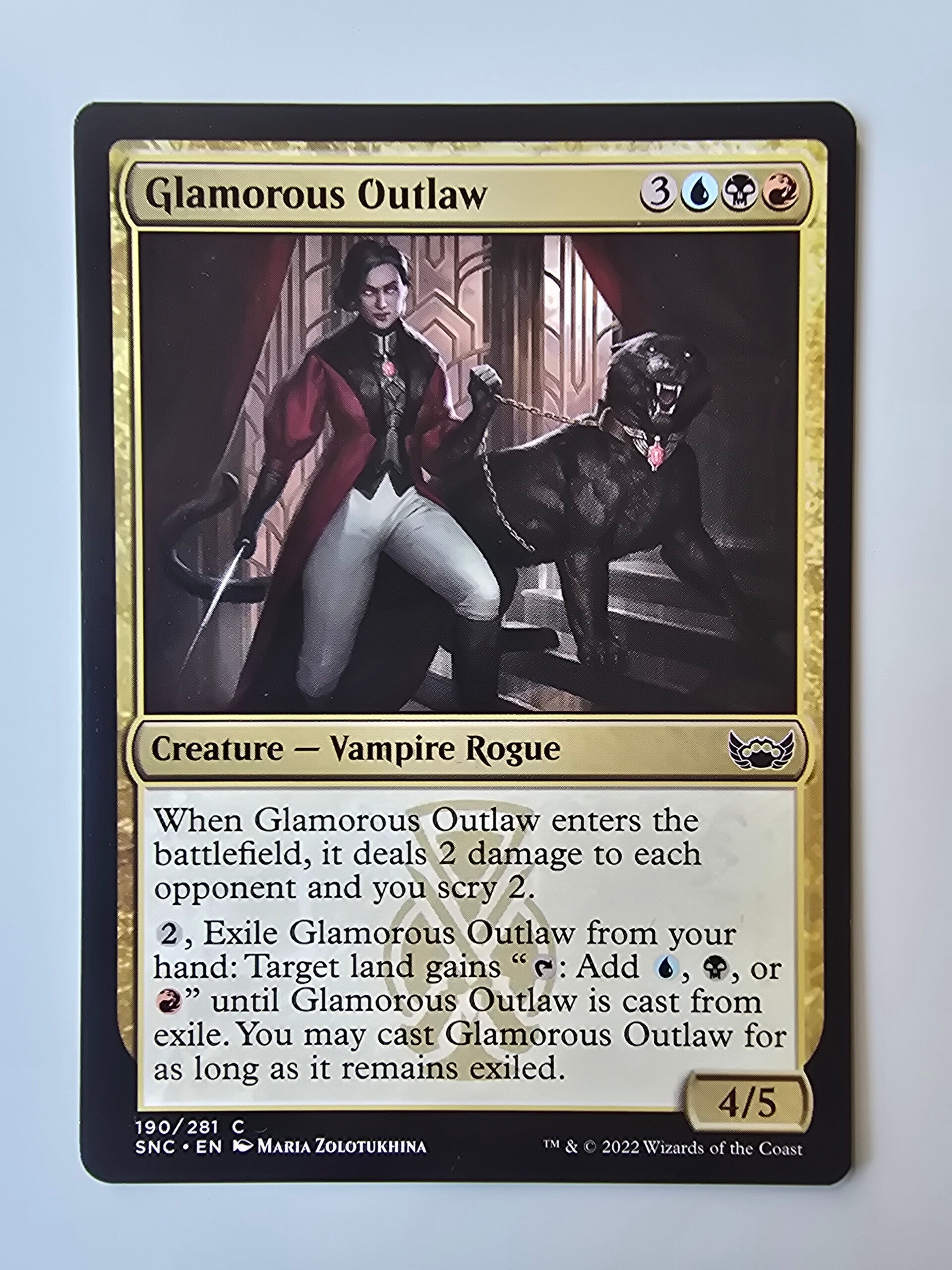 GLAMOROUS OUTLAW (SNC) (190/281 C) (MTG) (TRADING CARD)