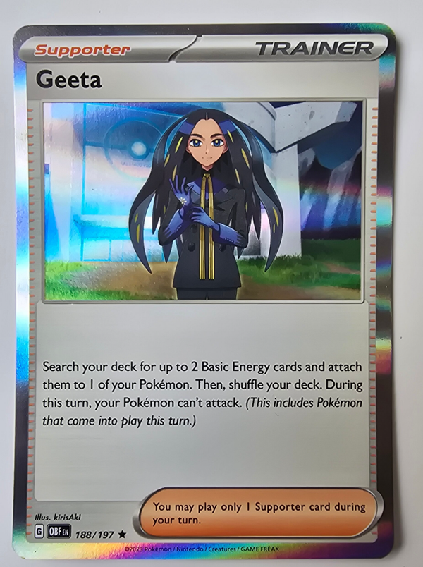 GEETA (OBSIDIAN FLAMES 188/197) (HOLO) (POKÉMON) (TRADING CARD)