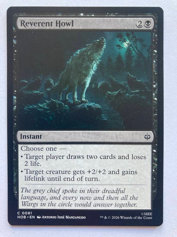 REVERENT HOWL (HOB) (C 0081) (MTG) (TRADING CARD)