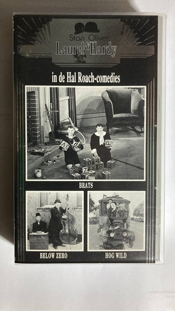LAUREL & HARDY IN DE HAL ROACH-COMEDIES BRATS / BELOW ZERO / HOG WILD (VHS)