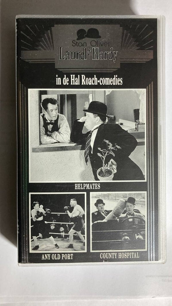LAUREL & HARDY IN DE HAL ROACH-COMEDIES HELPMATES / ANY OLD PORT / COUNTY HOSPITAL (VHS)
