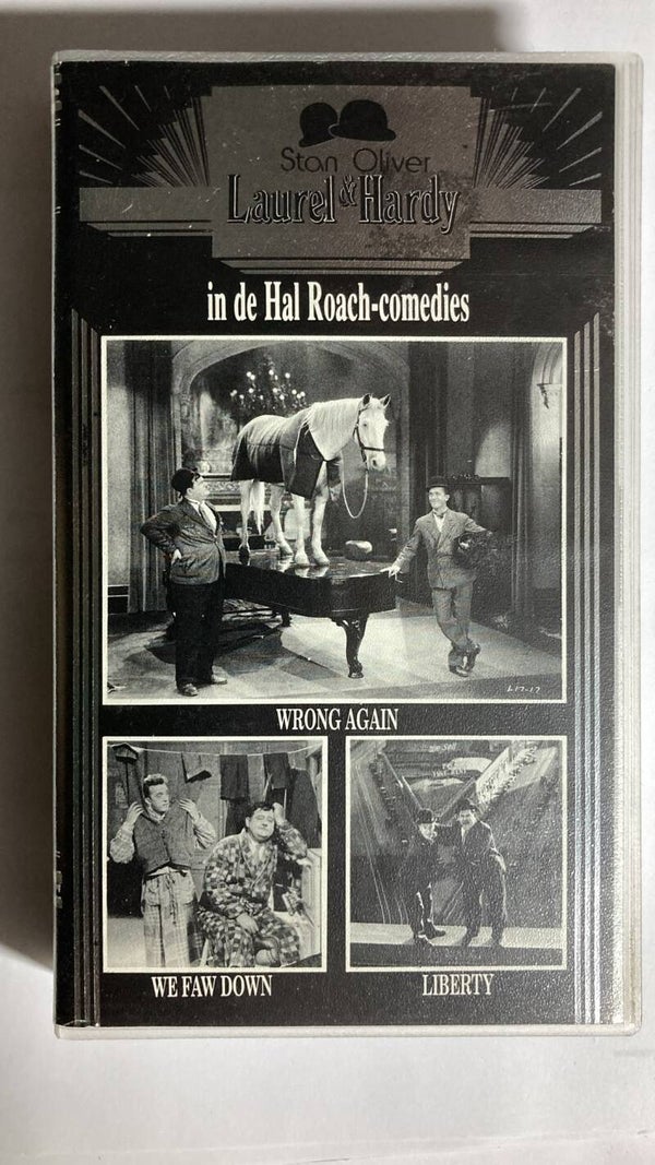 LAUREL & HARDY IN DE HAL ROACH-COMEDIES WRONG AGAIN / WE FAW DOWN / LIBERTY (IN SEAL) (VHS)