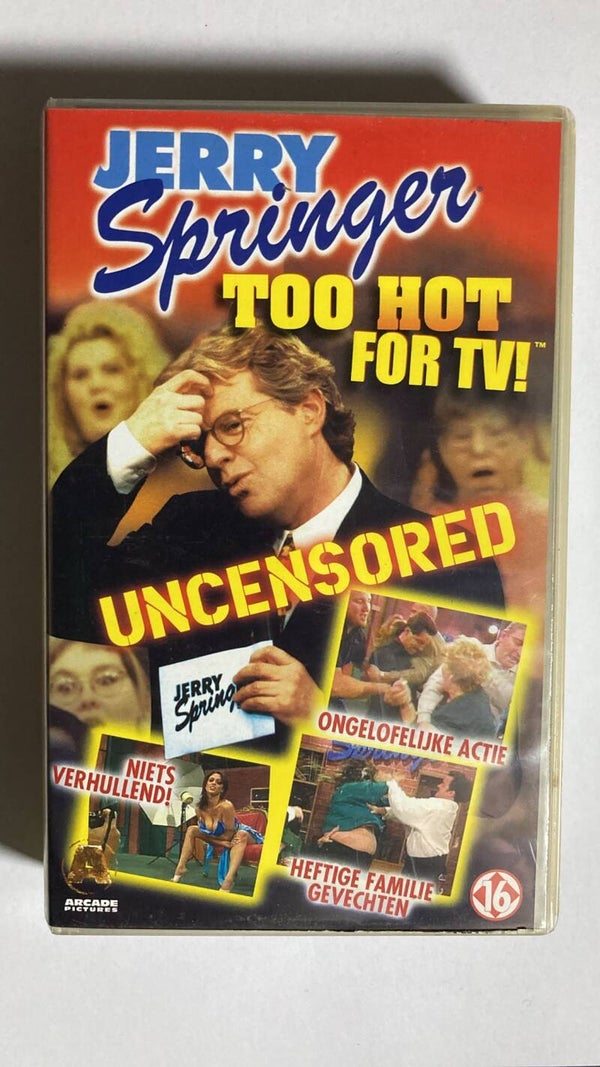 JERRY SPRINGER TOO HOT FOR TV! (VHS)
