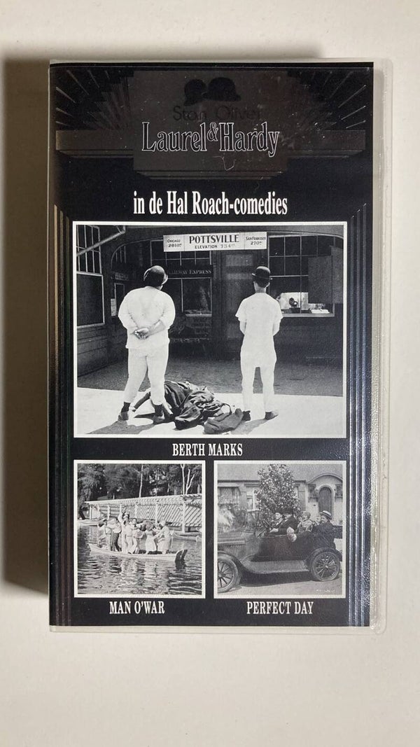 LAUREL & HARDY IN DE HAL ROACH-COMEDIES: BERTH MARKS / MAN O'WAR / PERFECT DAY (VHS)