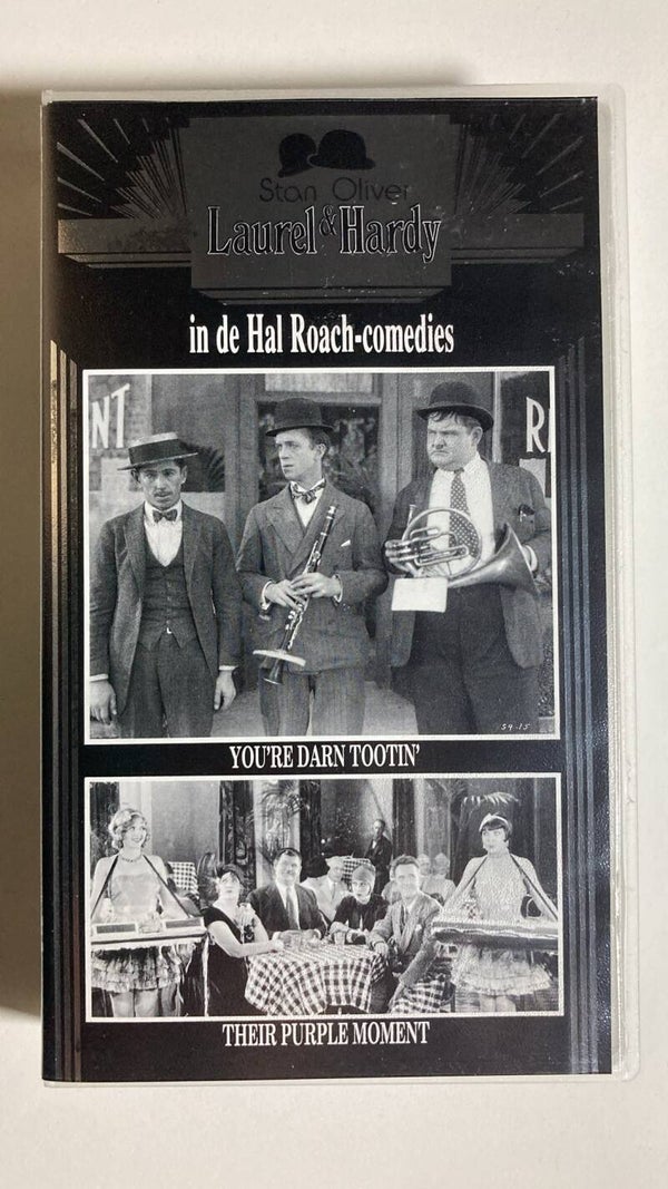 LAUREL & HARDY IN DE HAL ROACH-COMEDIES / YOU'RE DARN TOOTIN' /  THEIR PURPLE MOMENT (IN SEAL) (VHS)