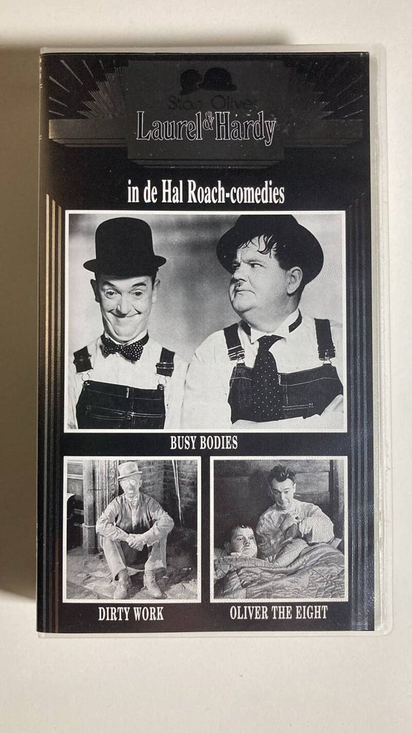LAUREL & HARDY IN DE HAL ROACH-COMEDIES  BUSY BODIES / DIRTY WORK / OLIVER THE EIGHT (VHS)