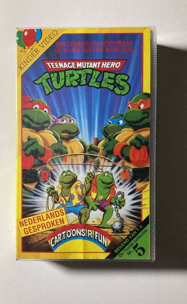 TEENAGE MUTANT NINJA TURTLES INVASION OF THE MEAN BOSS FIGHTER / THE CURSE OF THE EVIL EYE (VHS)