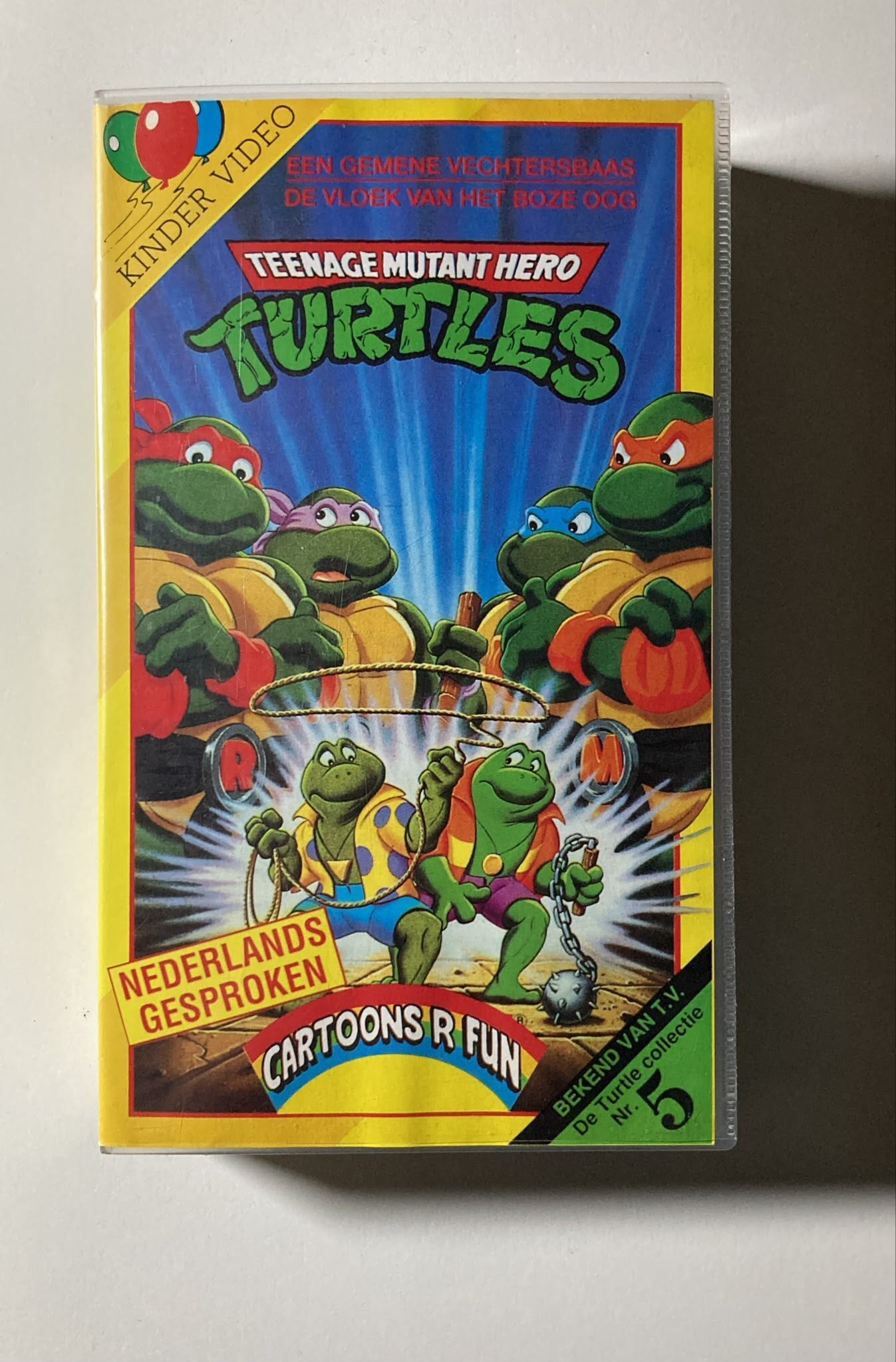 TEENAGE MUTANT NINJA TURTLES INVASION OF THE MEAN BOSS FIGHTER / THE CURSE OF THE EVIL EYE (VHS)