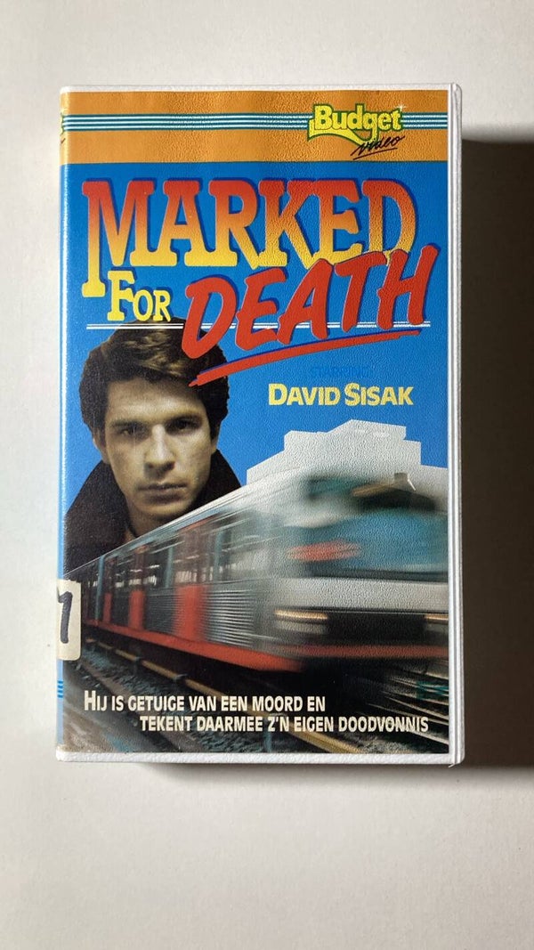 MARKED FOR DEATH (1987) DAVID SISAK (EX RENTAL) (VHS)
