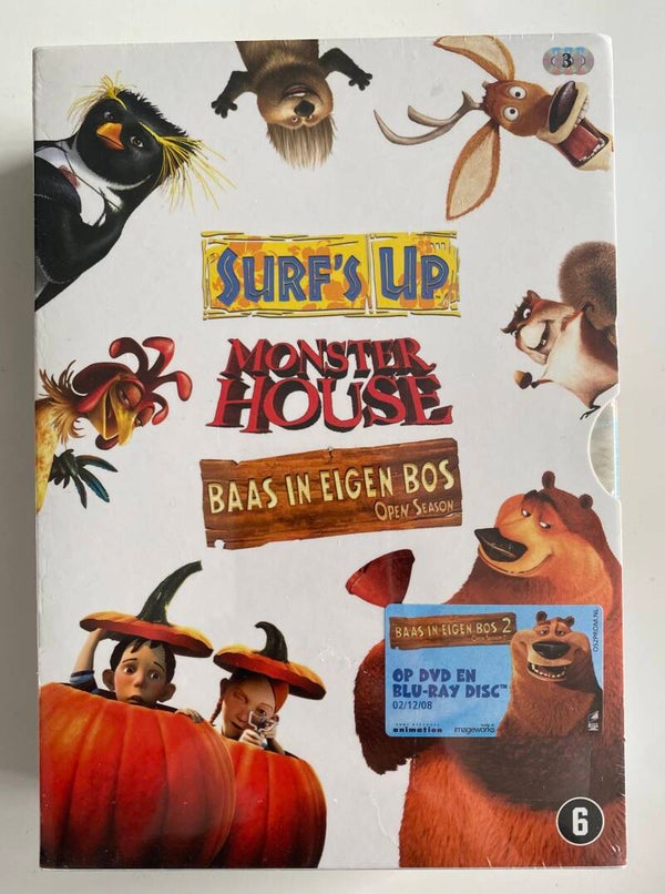 SURF’S UP / MONSTER HOUSE / BAAS IN EIGEN BOS (IN SEAL) (DVD)
