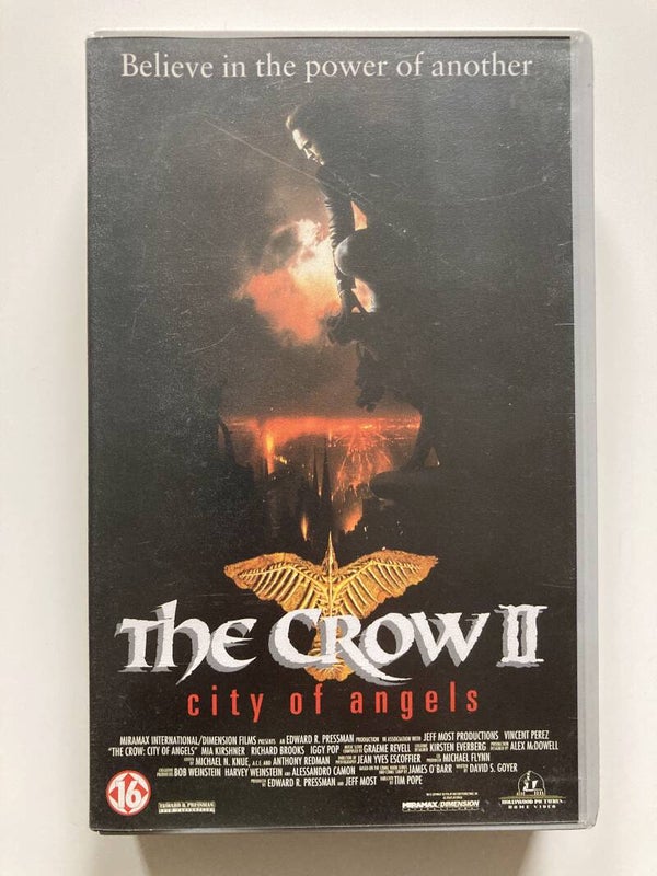 THE CROW 2 CITY OF ANGELS (EX RENTAL) (VHS)