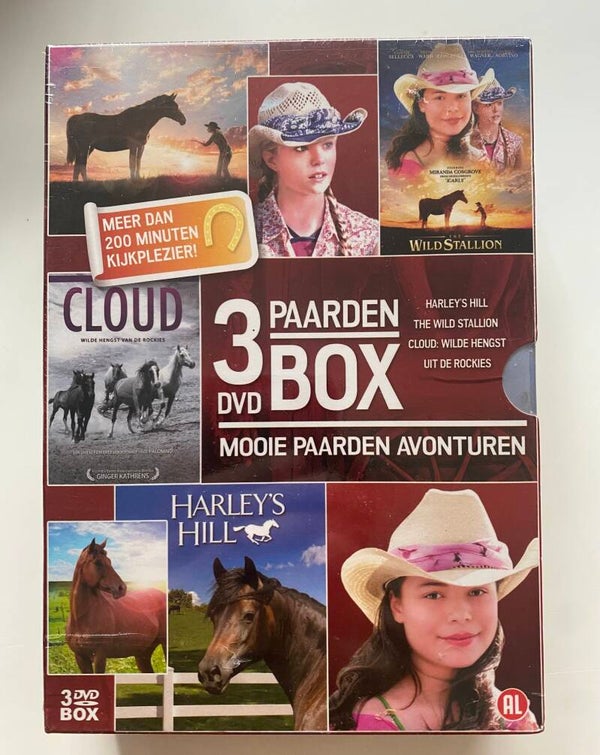 PAARDEN BOX 3 MOOIE PAARDEN AVONTUREN: HARLEY'S HILL / THE WILD STALLION / CLOUD: WILDE HENGST UIT DE ROCKIES (IN SEAL) (DVD)