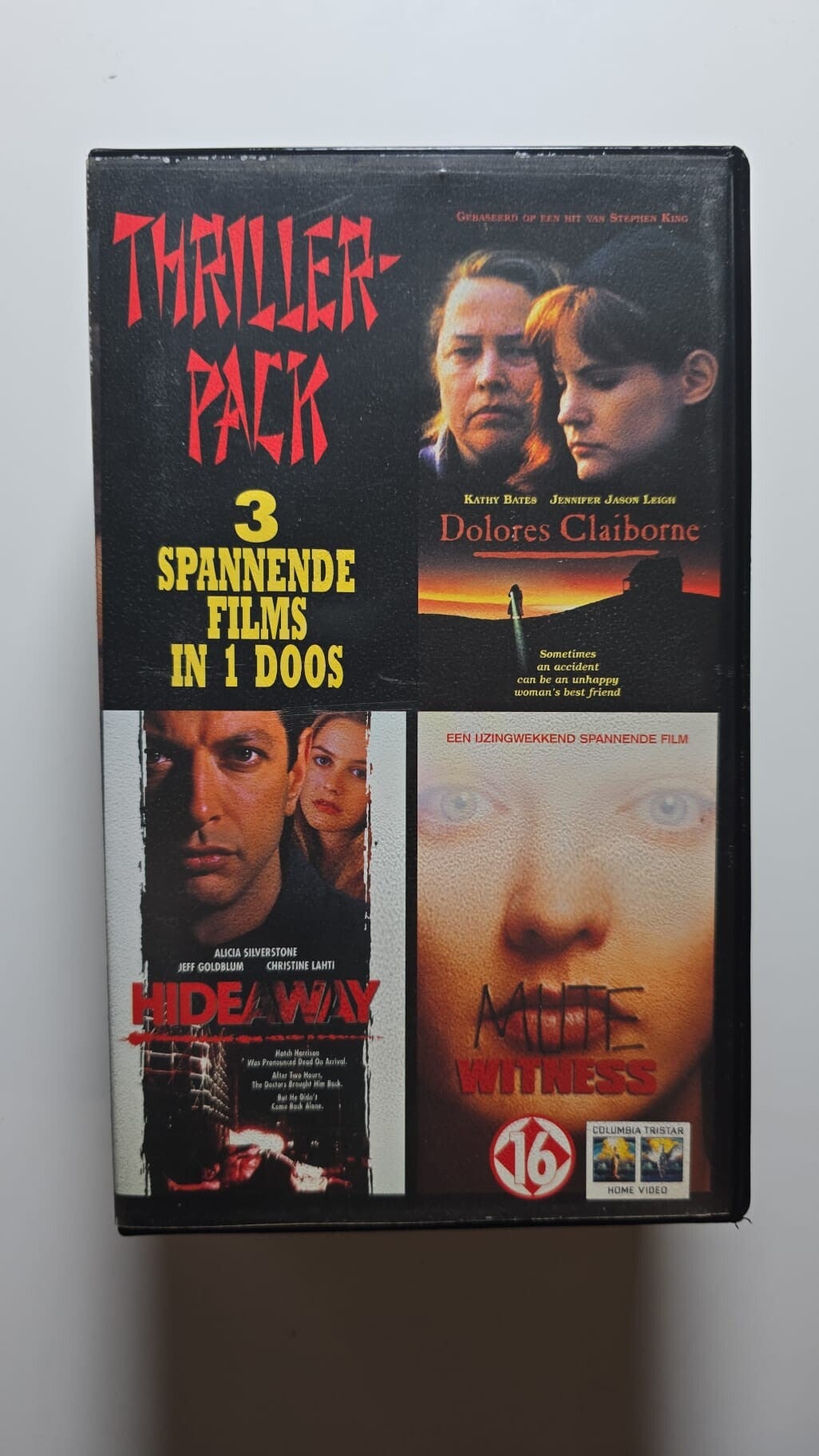 FILMBOX / DOLORES CLAIBORNE / HIDEAWAY / MUTE WITNESS (VHS)