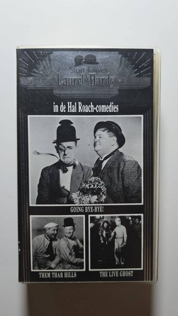 LAUREL & HARDY GOING BYE-BYE! / THEM THAR HILLS / THE LIVE GHOST (VHS)