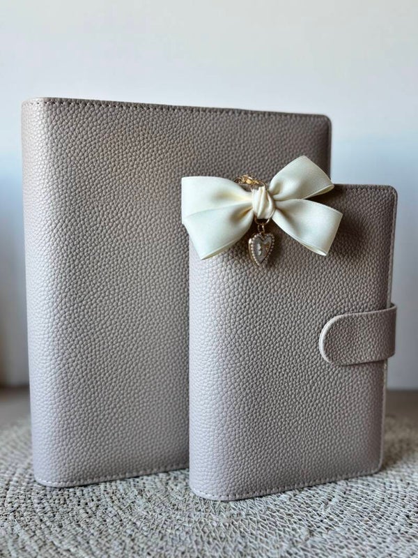 LUXE PEBBLE BINDER BEIGE A5
