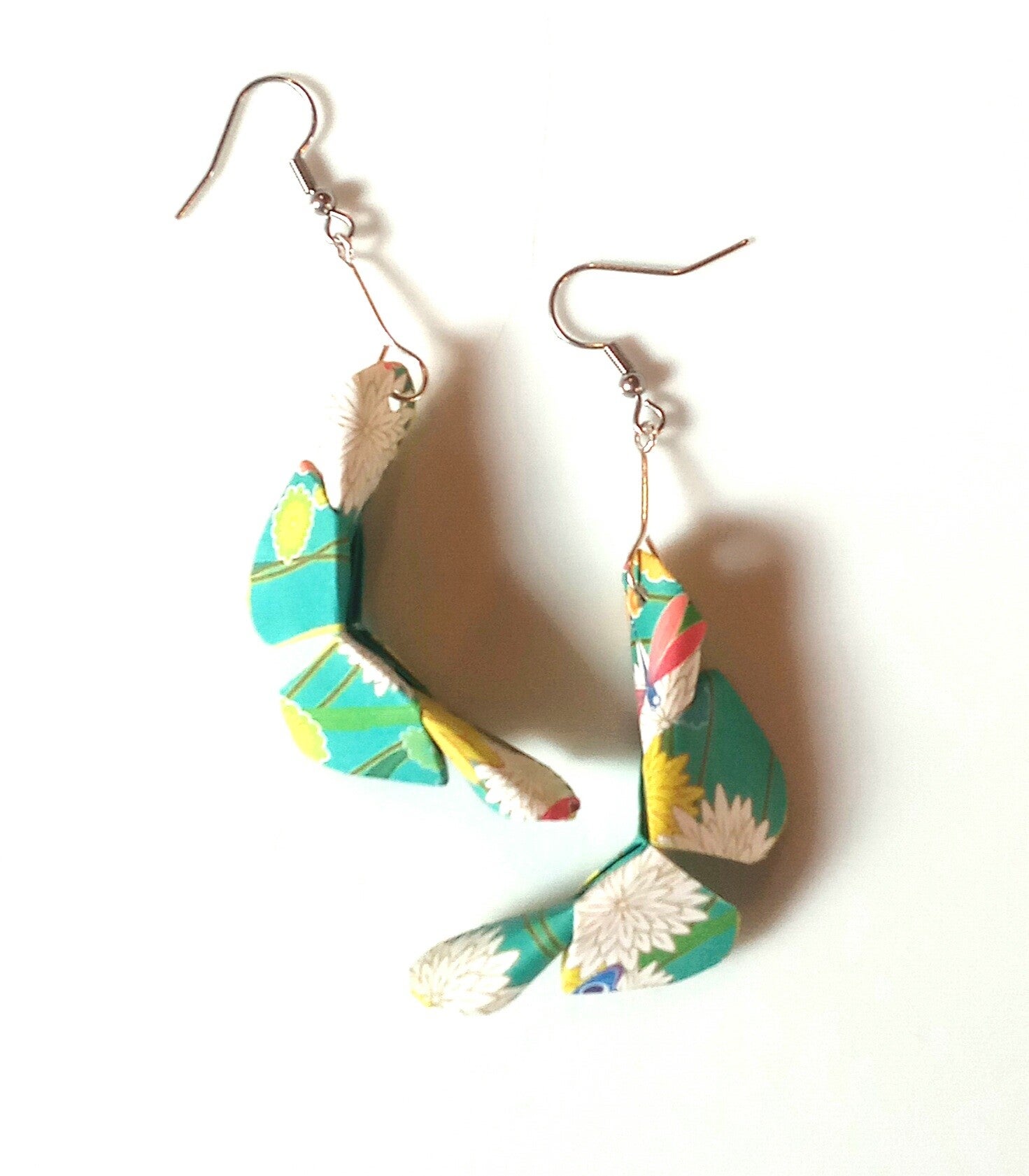 BOUCLES D’OREILLES en Origami « PAPILLON » 100 % fait-main