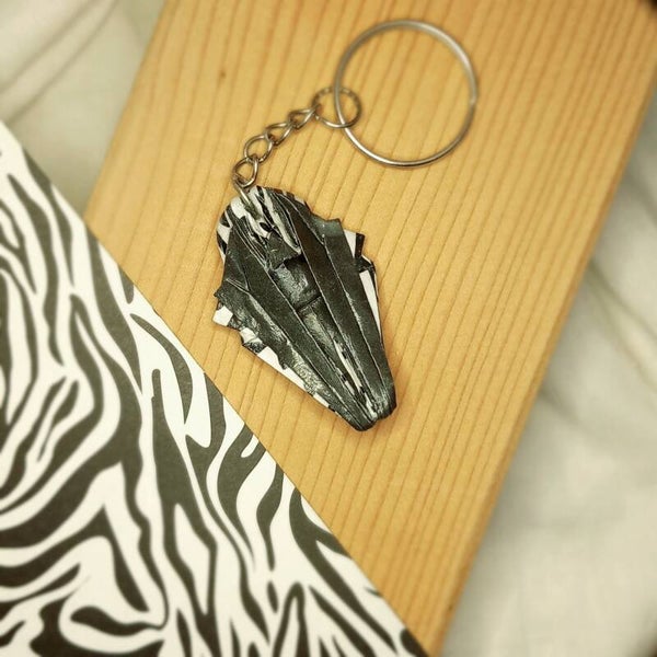 Porte-clés vulve en origami