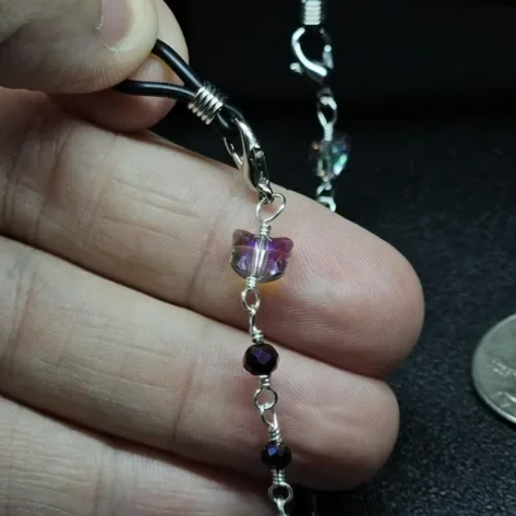 Purple Cat Eyeglass Lanyard