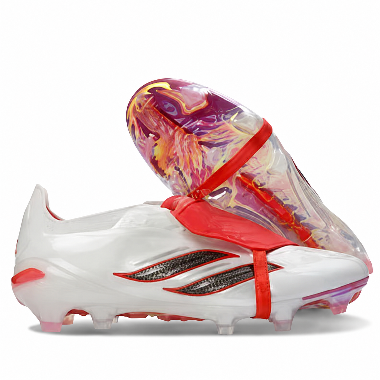 Firm Ground White/ Multicolour Football boot