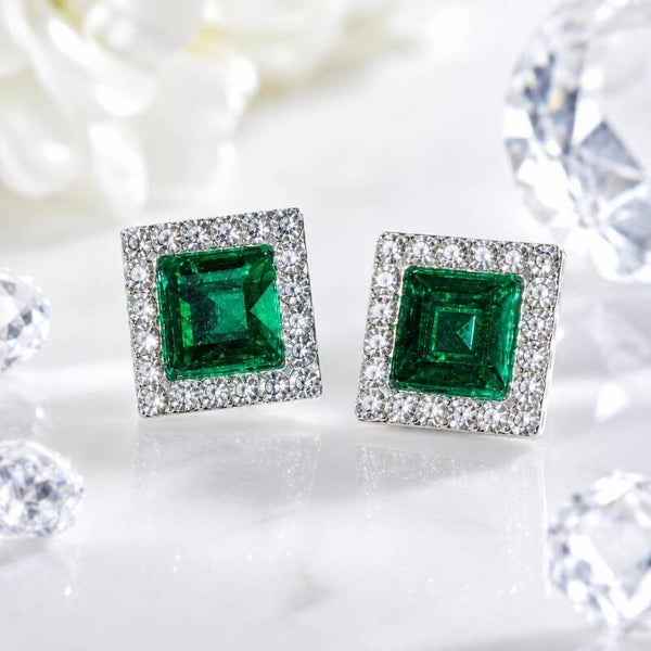 Orecchini Cubic Zirconia Verde