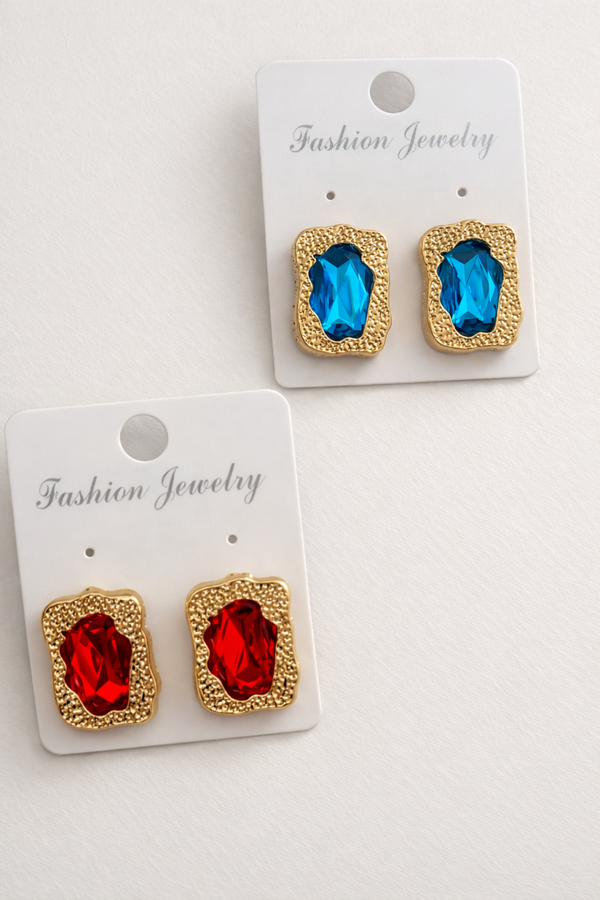 Orecchini Fashion Jewelry con cristalli colorati