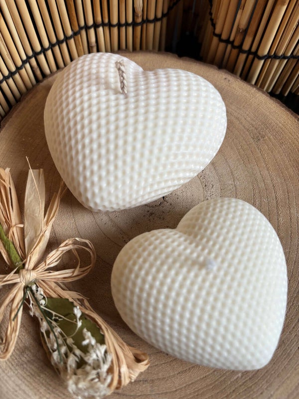 Bougie Décorative Cœur Tressé