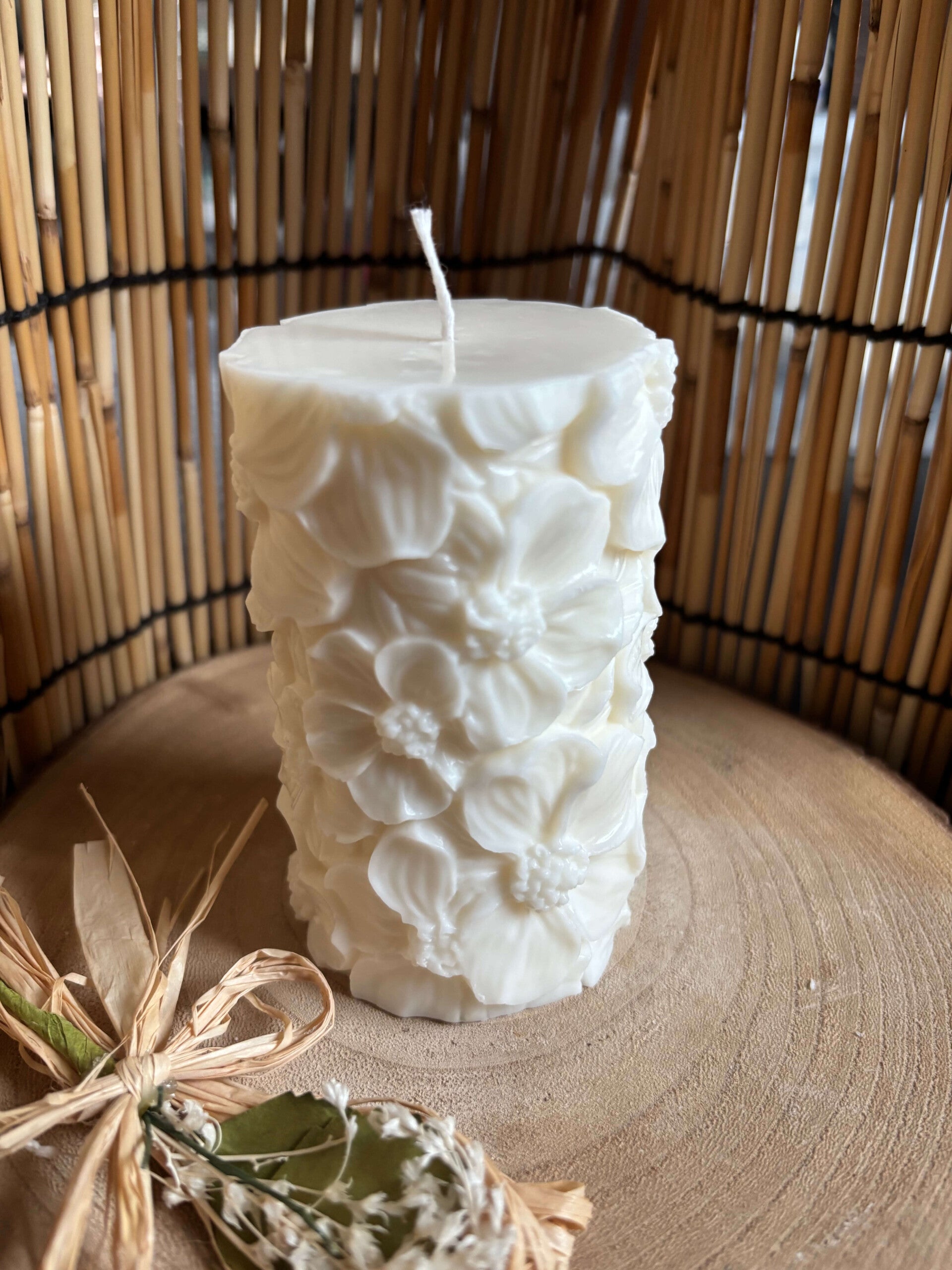 Bougie Décorative Florale