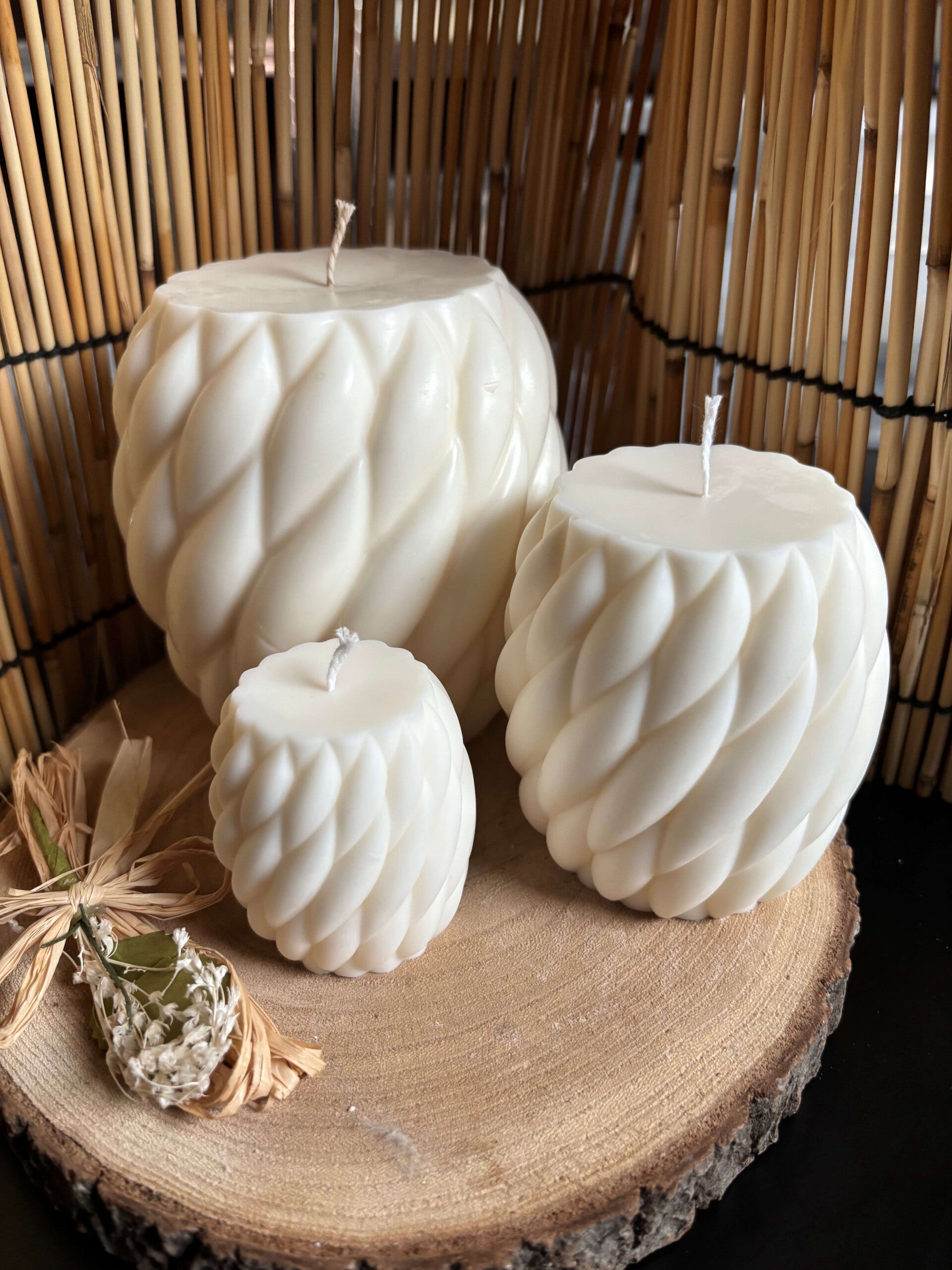 Bougie Décorative Tressée