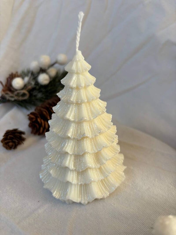 Bougie Décorative " Sapin dentelle"