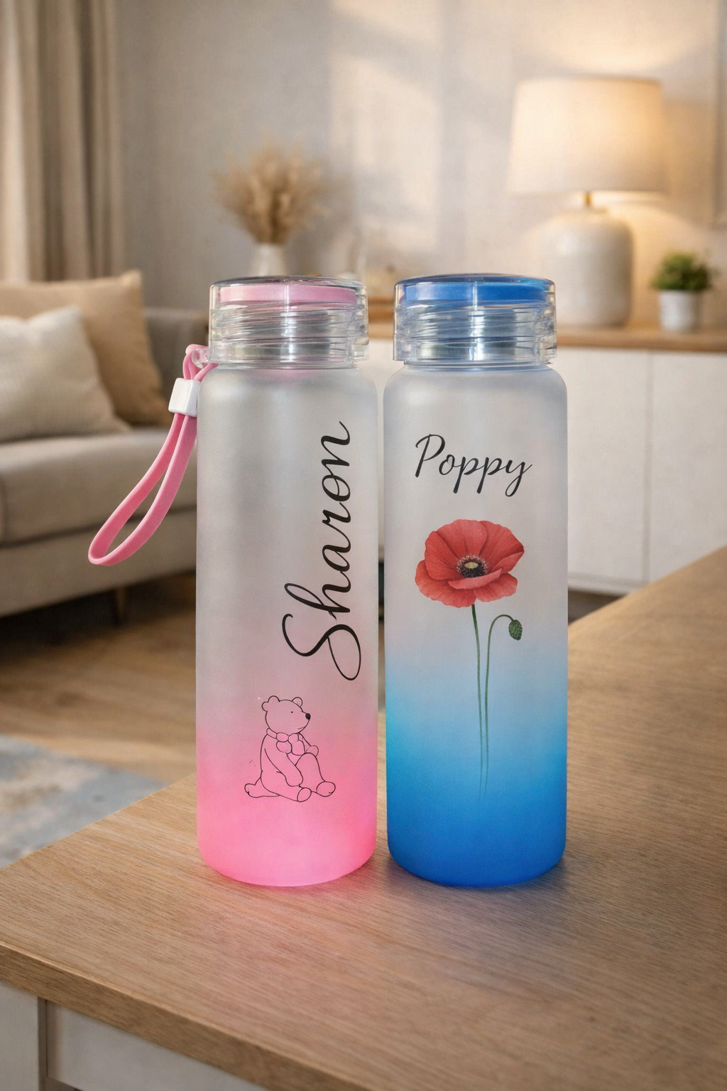 Personalised 17oz Glass Water Bottle – Custom Name & Design