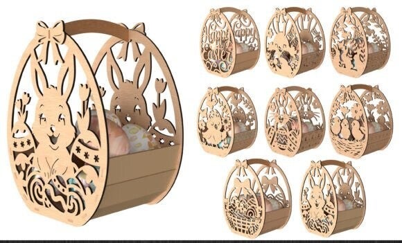 Wooden Easter Baskets. 8 designs