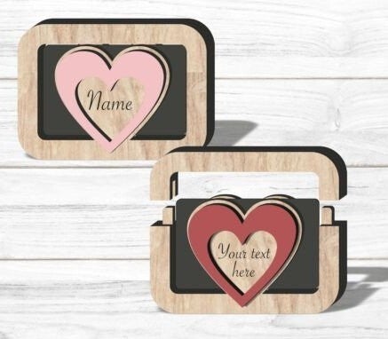 wooden gift card holder