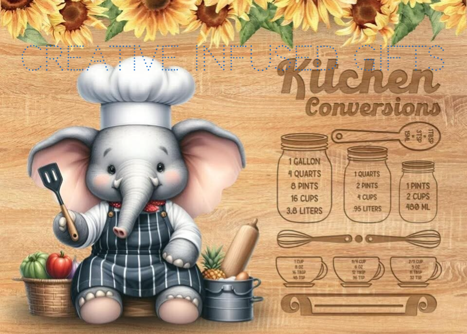 Chopping Board "Kitchen measurement's"