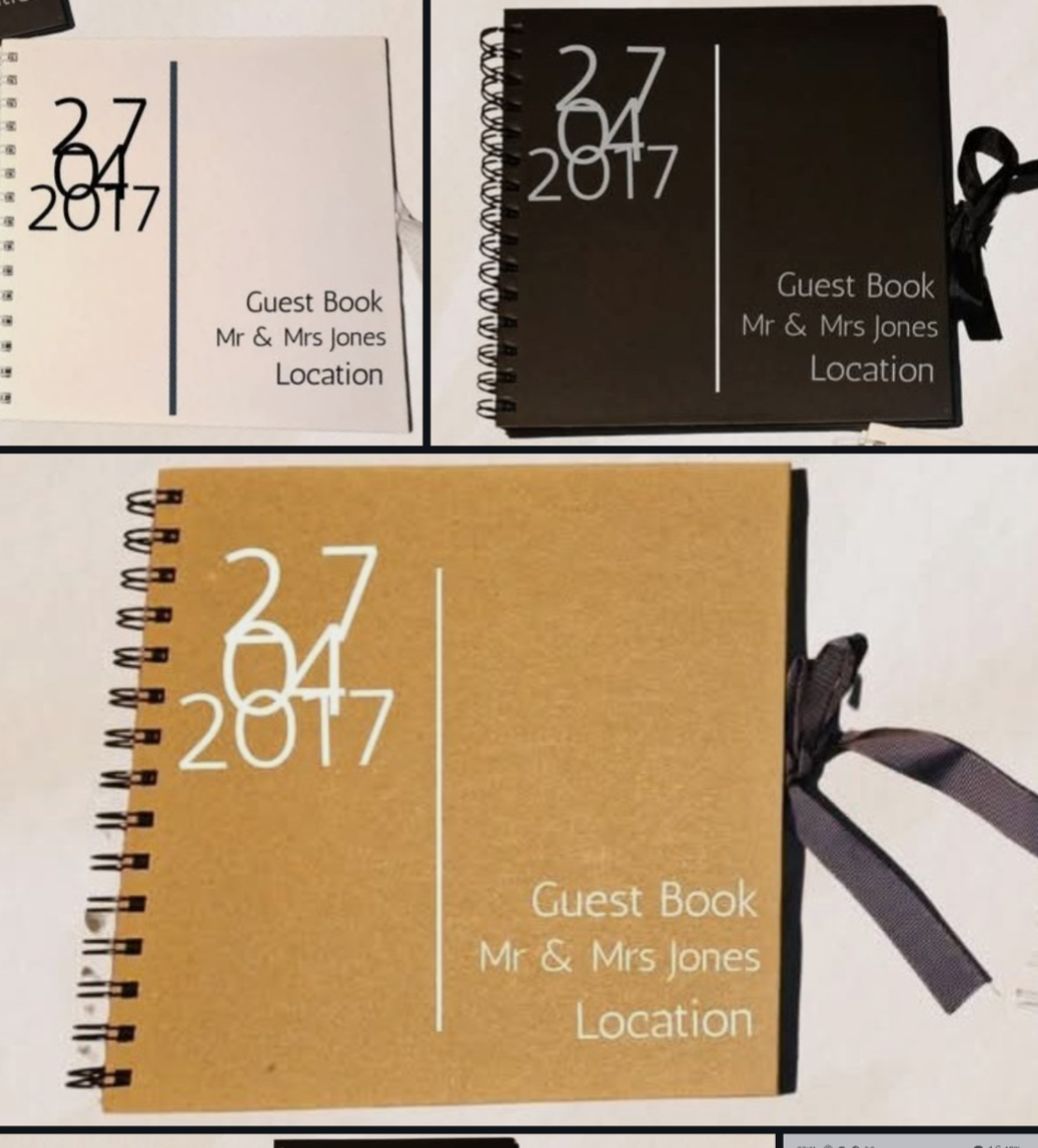 20x20cm Scrap book add your own text and name