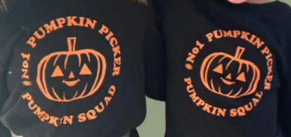 Halloween no.1 pumpkin picker t-shirt. Personalise with name